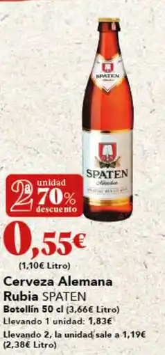 Gadis SPATEN Cerveza alemana rubia oferta