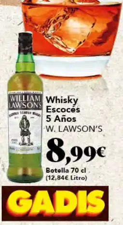 Gadis W. LAWSON'S Whisky Escocés 5 Años oferta