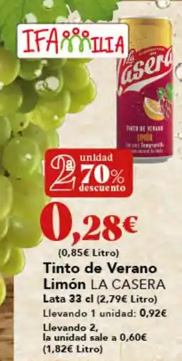Gadis LA CASERA Tinto de Verano Limón oferta