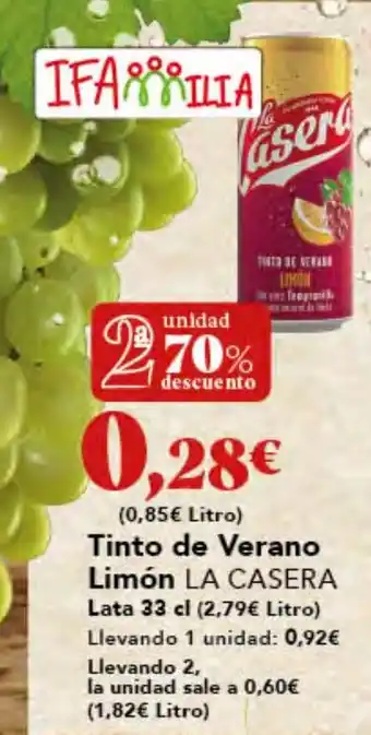 Gadis LA CASERA Tinto de Verano Limón oferta