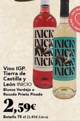 Gadis INICIO Vino IGP. Tierra de Castilla y León blanco verdejo o Rosado Pristo picudo oferta