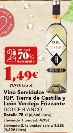 Gadis DOLCE BIANCO Vino Semidulce IGP. Tierra de Castilla y León Verdejo Frizzante oferta