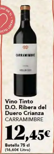 Gadis CARRAMIMBRE Vino Tinto D.O. Ribera del Duero Crianza oferta
