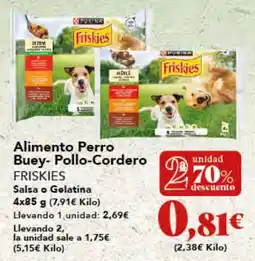 Gadis FRISKIES Alimento Perro Buey- Pollo-Cordero oferta