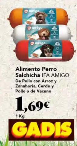 Gadis IFA AMIGO Alimento Perro Salchicha Do Pollo con Arroz y Zanahoria, Cordo y Pollo o do Vacuno oferta