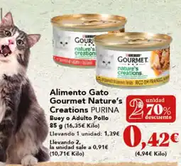 Gadis PURINA Alimento Gato Gourmet Nature's Creations oferta