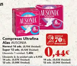 Gadis AUSONIA Compresas Ultrafina Alas oferta