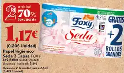Gadis FOXY Papel Higiénico Seda 3 Capas oferta