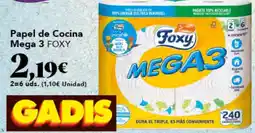 Gadis FOXY Papel de Cocina Mega 3 oferta