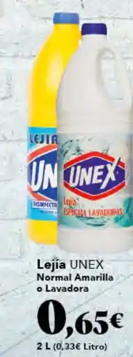 Gadis UNEX Lejía Normal Amarilla o Lavadora oferta