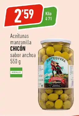 Supermercados Deza CHICÓN Aceitunas manzanilla sabor anchoa oferta