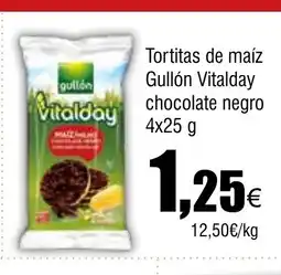 Cash FROIZ Tortitas de maíz Gullón Vitalday chocolate negro oferta