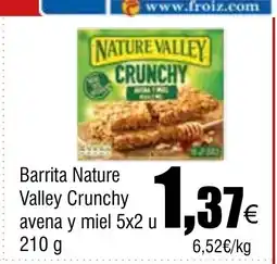 Cash FROIZ Barrita Nature Valley Crunchy avena y miel oferta