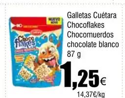 Cash FROIZ Galletas Cuétara Chocoflakes Chocomuerdos chocolate blanco oferta