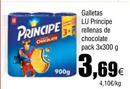 Cash FROIZ Galletas LU Príncipe rellenas de chocolate pack oferta