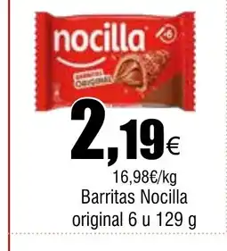 Cash FROIZ Barritas Nocilla original oferta