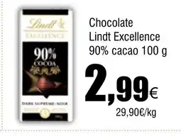 Cash FROIZ Chocolate Lindt Excellence 90% cacao oferta