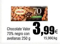 Cash FROIZ Chocolate Valor 70% negro con avellanas oferta