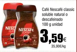 Cash FROIZ Café Nescafé classic soluble natural o descafeinado oferta