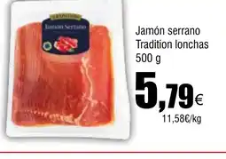 Cash FROIZ Jamón serrano Tradition lonchas oferta