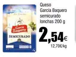 Cash FROIZ Queso García Baquero semicurado lonchas= oferta
