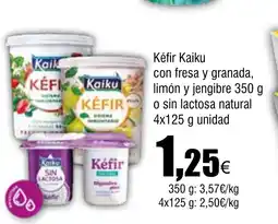 Cash FROIZ Kéfir Kaiku con fresa y granada, limón y jengibre o sin lactosa natural oferta