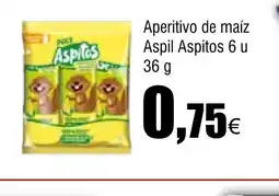 Cash FROIZ Aperitivo de maíz Aspil Aspitos 6 u oferta