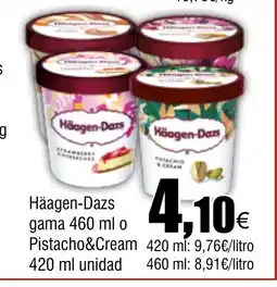 Cash FROIZ HAAGEN-DAZS gama o Pistacho & Cream oferta