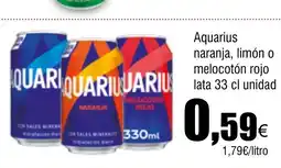 Cash FROIZ AQUARIUS naranja, limón o melocotón rojo oferta