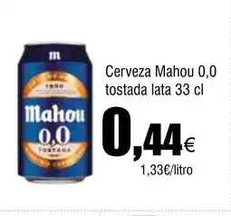 Cash FROIZ Cerveza Mahou 0,0 tostada lata oferta