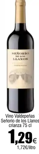Cash FROIZ Vino Valdepeñas Señorío de los Llanos crianza oferta