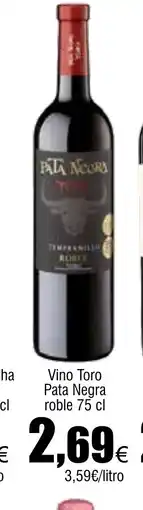 Cash FROIZ Vino Toro Pata Negra roble oferta