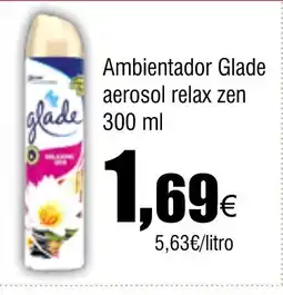 Cash FROIZ Ambientador Glade aerosol relax zen oferta