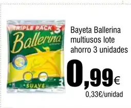 Cash FROIZ BAYETA Ballerina multiusos lote ahorro 3 unidades oferta