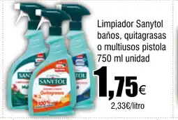 Cash FROIZ Limpiador Sanytol baños, quitagrasas o multiusos pistola oferta