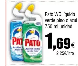 Cash FROIZ PATO WC líquido verde pino o azul oferta