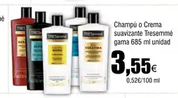 Cash FROIZ Champú o Crema suavizante Tresemmé gama oferta