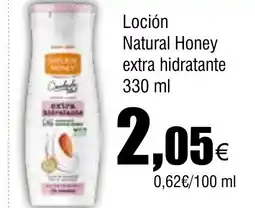 Cash FROIZ Loción Natural Honey extra hidratante oferta