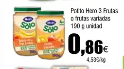 Cash FROIZ Potito Hero 3 Frutas o frutas variadas oferta