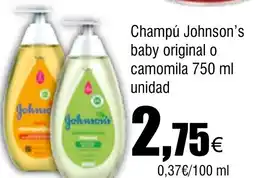 Cash FROIZ Champú Johnson's baby original o camomila oferta