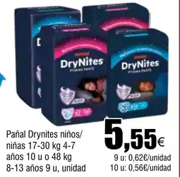 Cash FROIZ Pañal Drynites niños/ niñas oferta