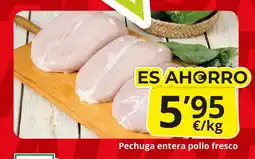 Supermercados MAS Pechuga entera pollo fresco oferta