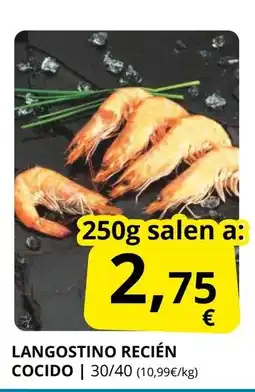 Supermercados MAS Langostino recién cocido oferta