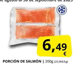 Supermercados MAS Porción de salmón oferta