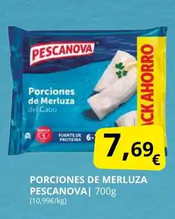 Supermercados MAS PESCANOVA Porciones de merluza oferta