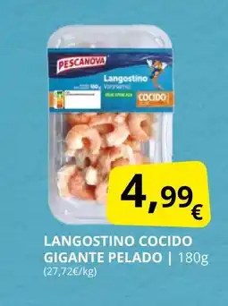 Supermercados MAS Langostino cocido gigante pelado oferta