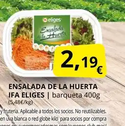 Supermercados MAS IFA ELIGES Ensalada de la huerta oferta