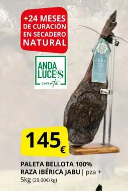 Supermercados MAS Paleta bellota 100% raza ibérica jabu oferta