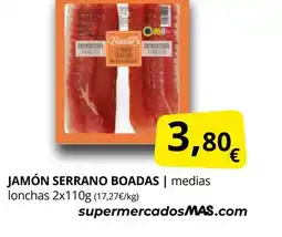 Supermercados MAS BOADAS Jamón serrano oferta