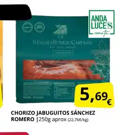 Supermercados MAS Chorizo jabuguitos sánchez romero oferta